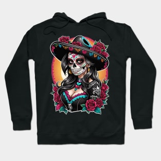 Vaquera - Dia De Los Muertos- Cowgirl Hoodie